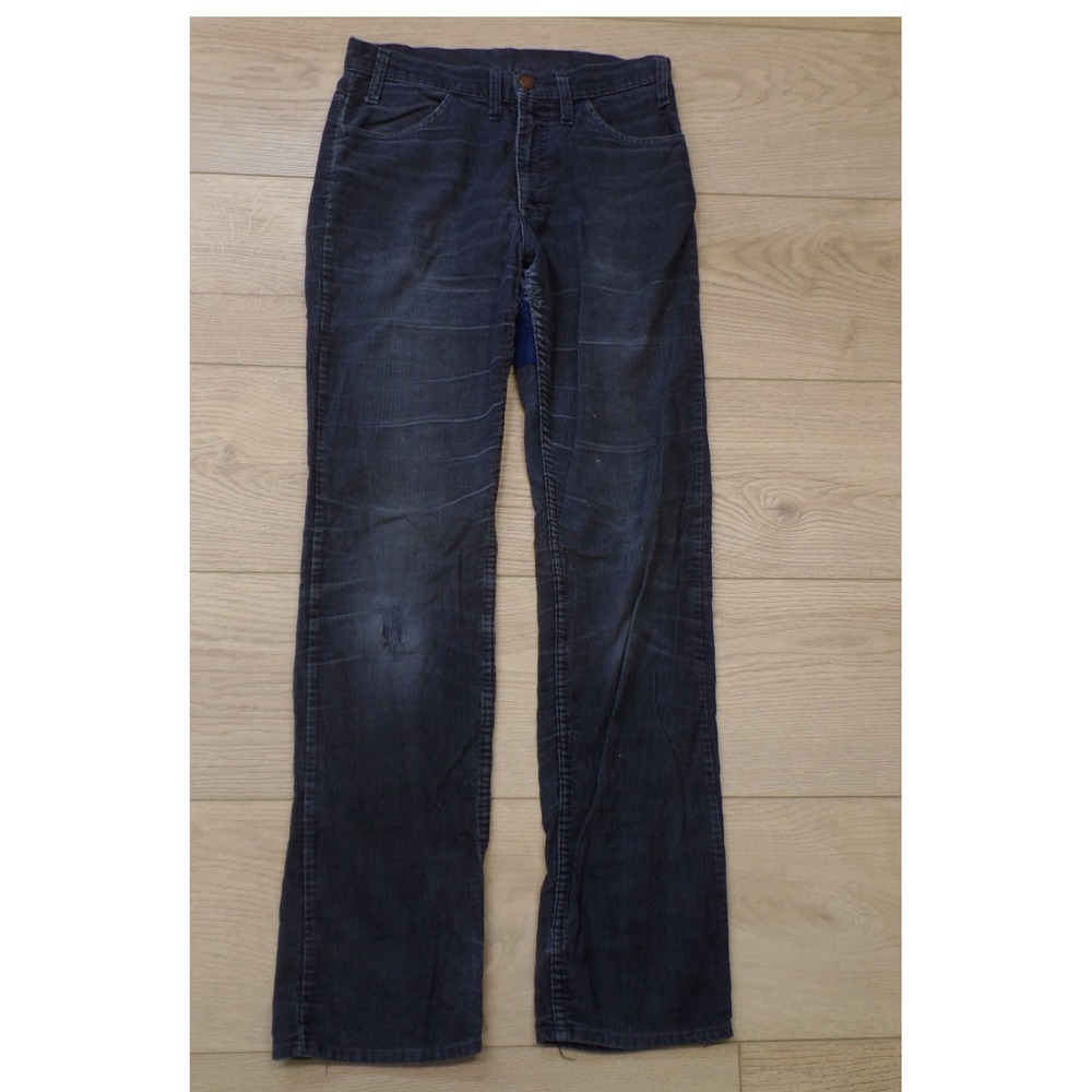 Levi's Corduroy Pants Patched Repair Distressed‎ Denim Blue Jeans